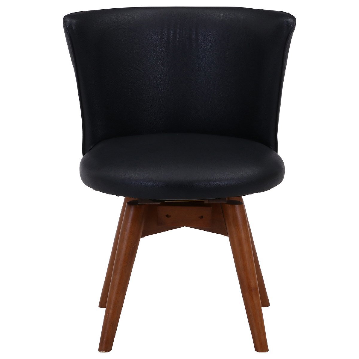 送料無料 ダイニングチェア 座面回転式 天然木ラバーウッド脚部 イス 椅子 食卓 おしゃれ インテリア 幅50cm 座面高40cm ブラック 黒 新品_画像8