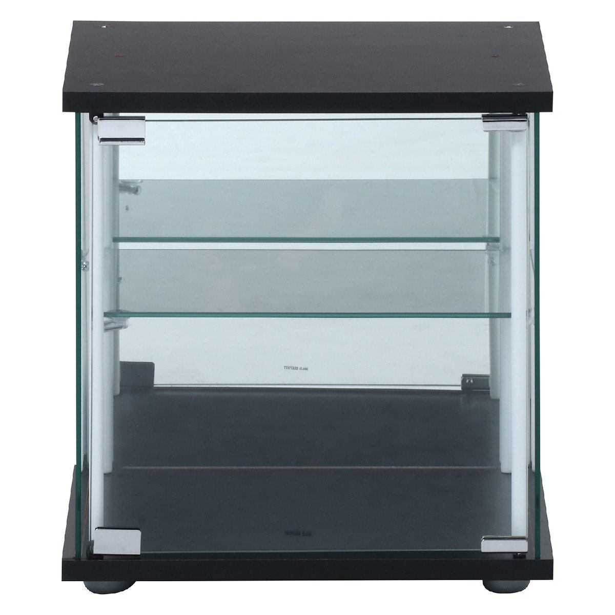 送料無料 見せる収納 コレクションケース ガラス ショーケース キャビネット 2段 飾り棚 収納棚 背面ミラー 幅43cm奥行37cm高さ45cm 新品_画像6