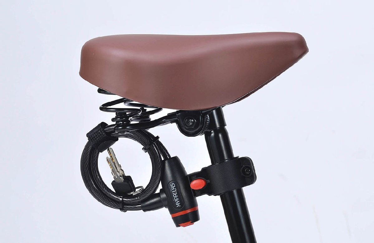 送料無料 折り畳み自転車 20インチ シマノ製6段変速ギア バスケット LEDライト ホルダ付ワイヤーロック PL保険加入済 グリーンフォレ 新品_画像10