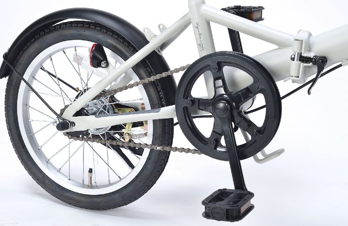 送料無料 折り畳み自転車 16インチ ちょい乗りサイクリング コンパクト自転車 PL保険加入済み 適応身長135cm以上 サンドベージュ 新品_画像6