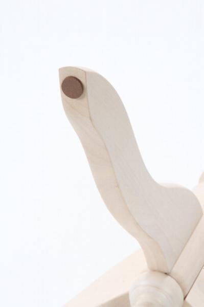 送料無料/極太 木製ラバーウッド ポール コートハンガー ハンガーラック アンティーク風 家具 インテリア 幅51cm 高さ183cm ホワイト/新品_画像5