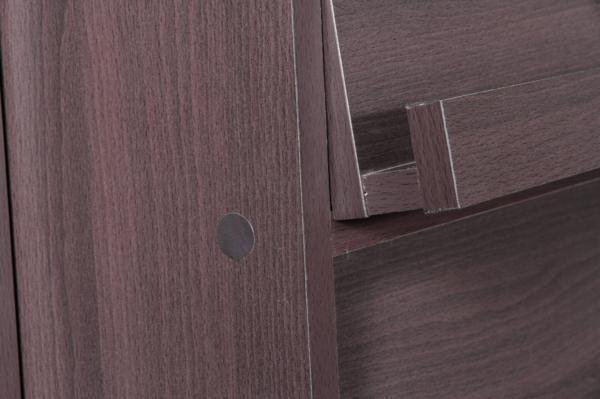 送料無料/ディスプレイラック 収納棚 フラップ扉 6枚 キャビネット 飾り棚 本棚 おしゃれインテリア 幅119cm 高さ90cm ダークブラウン/新品_画像6