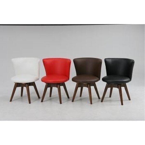 送料無料 ダイニングチェア 座面回転式 天然木ラバーウッド脚部 イス 椅子 食卓 おしゃれ インテリア 幅50cm 座面高40cm ブラック 黒 新品_画像9