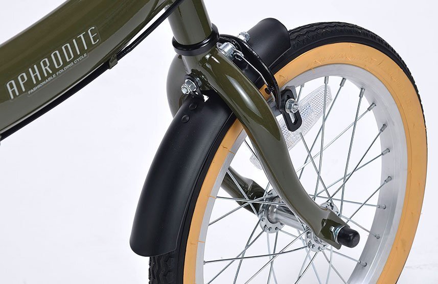 送料無料 折り畳み自転車 16インチ シマノ製サムシフト サイクリング コンパクト自転車 PL保険加入済み 適応身長135cm以上 グレージュ 新品_画像8