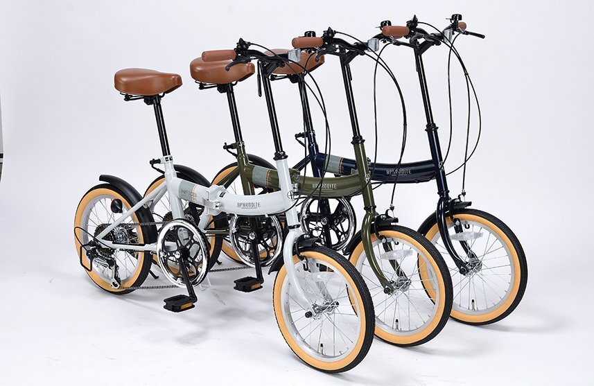 送料無料 折り畳み自転車 16インチ シマノ製サムシフト サイクリング コンパクト自転車 PL保険加入済み 適応身長135cm以上 グレージュ 新品_画像10