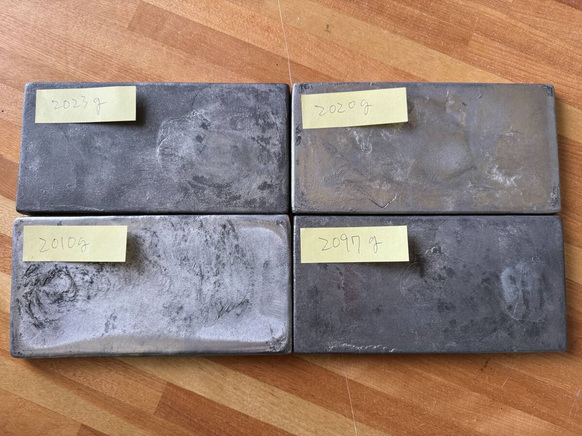 音響機器用ウェイト　鉛 インシュレーター　インゴット　厚さ12x幅100x長さ200mm（約）送料無料！⑩_画像1