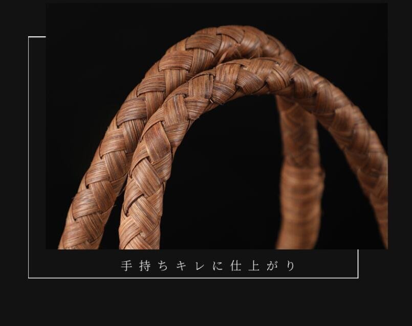 新品推薦★職人手作り良品　山葡萄かごバッグ 手編み山葡萄籠バッグ バスケット籐かご 　六角花編み_画像7