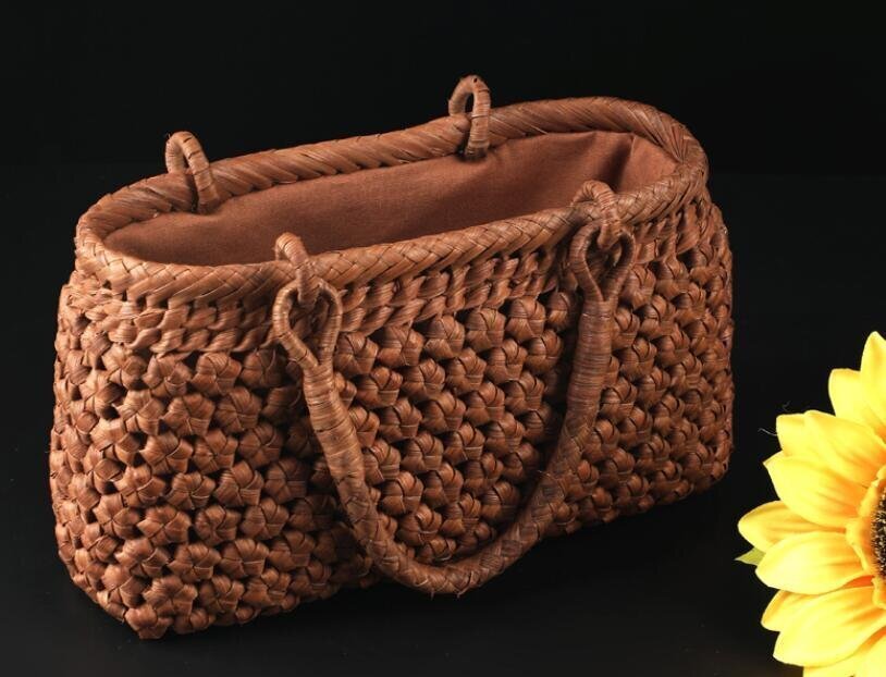 新品推薦★職人手作り良品　山葡萄かごバッグ 手編み山葡萄籠バッグ バスケット籐かご 　六角花編み_画像3