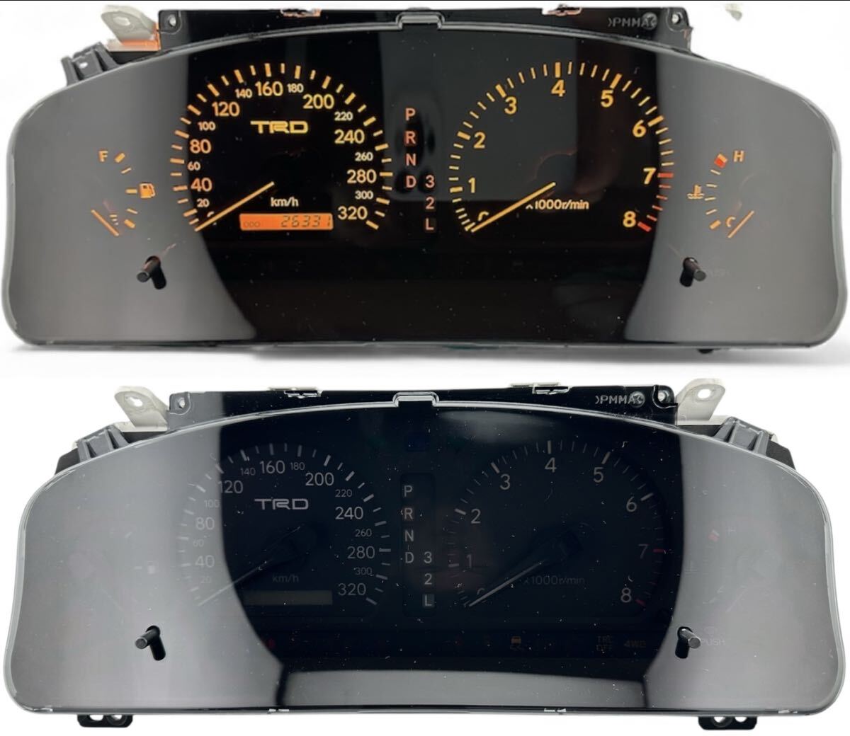 低走行 美品 トヨタ純正 JZX100 チェイサー TRD 320km/h フルスケール スピードメーター 後期型 1JZ-GTE 動作確認済み_画像1