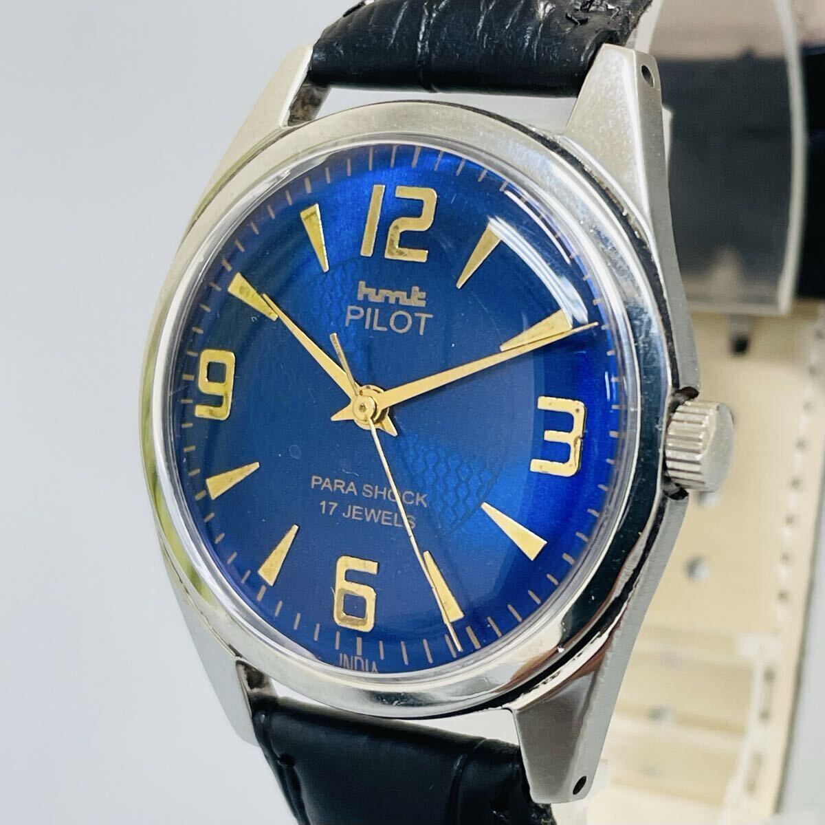 【鮮やか】HMT/機械式/手巻き/ウォッチ/メンズ腕時計/ヴィンテージ /1970年代/アンティーク/中古品/即日発送 稼働品_画像1