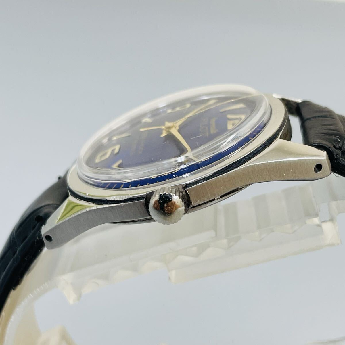 【鮮やか】HMT/機械式/手巻き/ウォッチ/メンズ腕時計/ヴィンテージ /1970年代/アンティーク/中古品/即日発送 稼働品_画像6