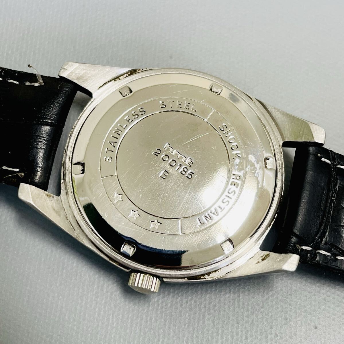 【鮮やか】HMT/機械式/手巻き/ウォッチ/メンズ腕時計/ヴィンテージ /1970年代/アンティーク/中古品/即日発送 稼働品_画像10