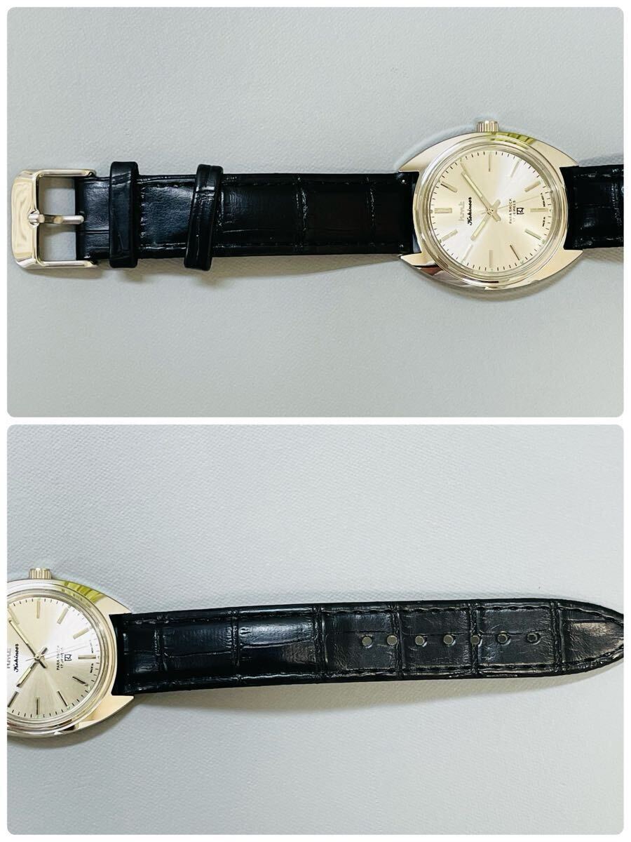 【レトロ】HMT/機械式/手巻き/ウォッチ/メンズ腕時計/ヴィンテージ /1970年代/アンティーク/中古品/即日発送 稼働品 シルバー_画像9