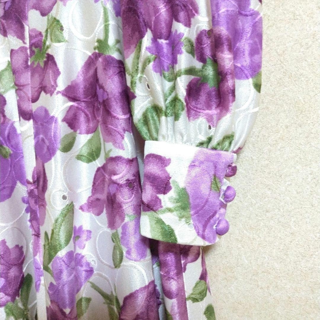 花柄 ハイネック長袖ロングマキシワンピース ドレス ヴィンテージ古着 アンティーク 中崎町セレクトショップ LITMUS レディース_画像4