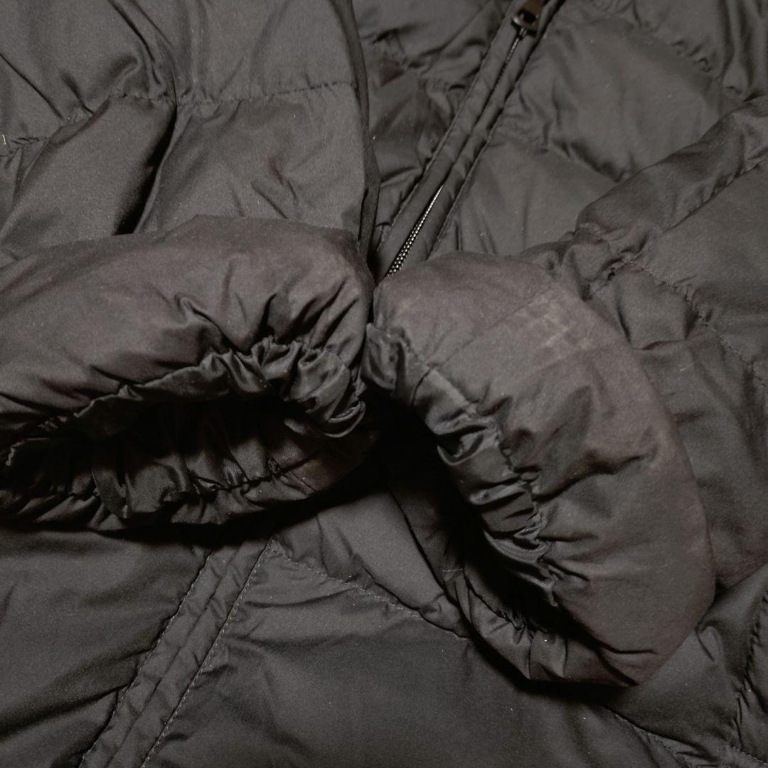 レディースM オールドユニクロ ファーフード ダウンコート 黒ブラック_画像7