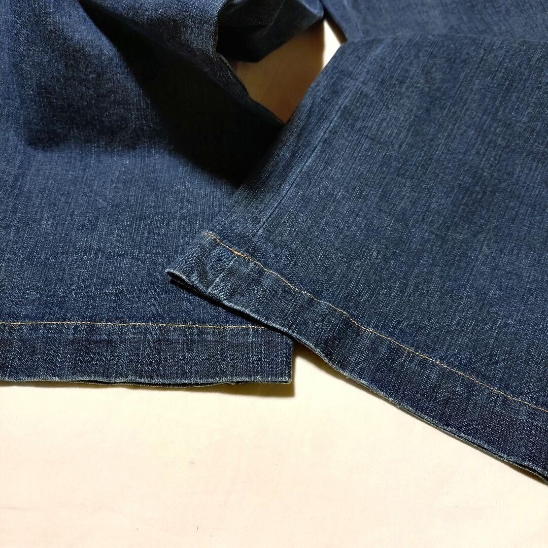 レディースL INGEBORG インゲボルグ ラインストーン ブーツカットフレアデニムパンツ_画像5