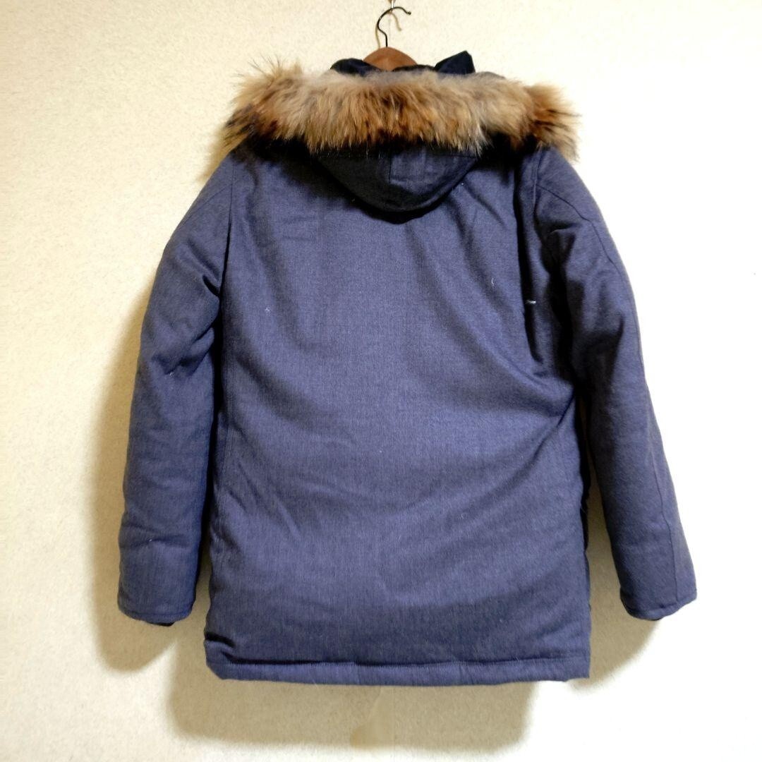 メンズ2 ：AMERICAN RAG CIE アメリカンラグシー リアルラクーンファーフード ダウンジャケット グレー_画像5