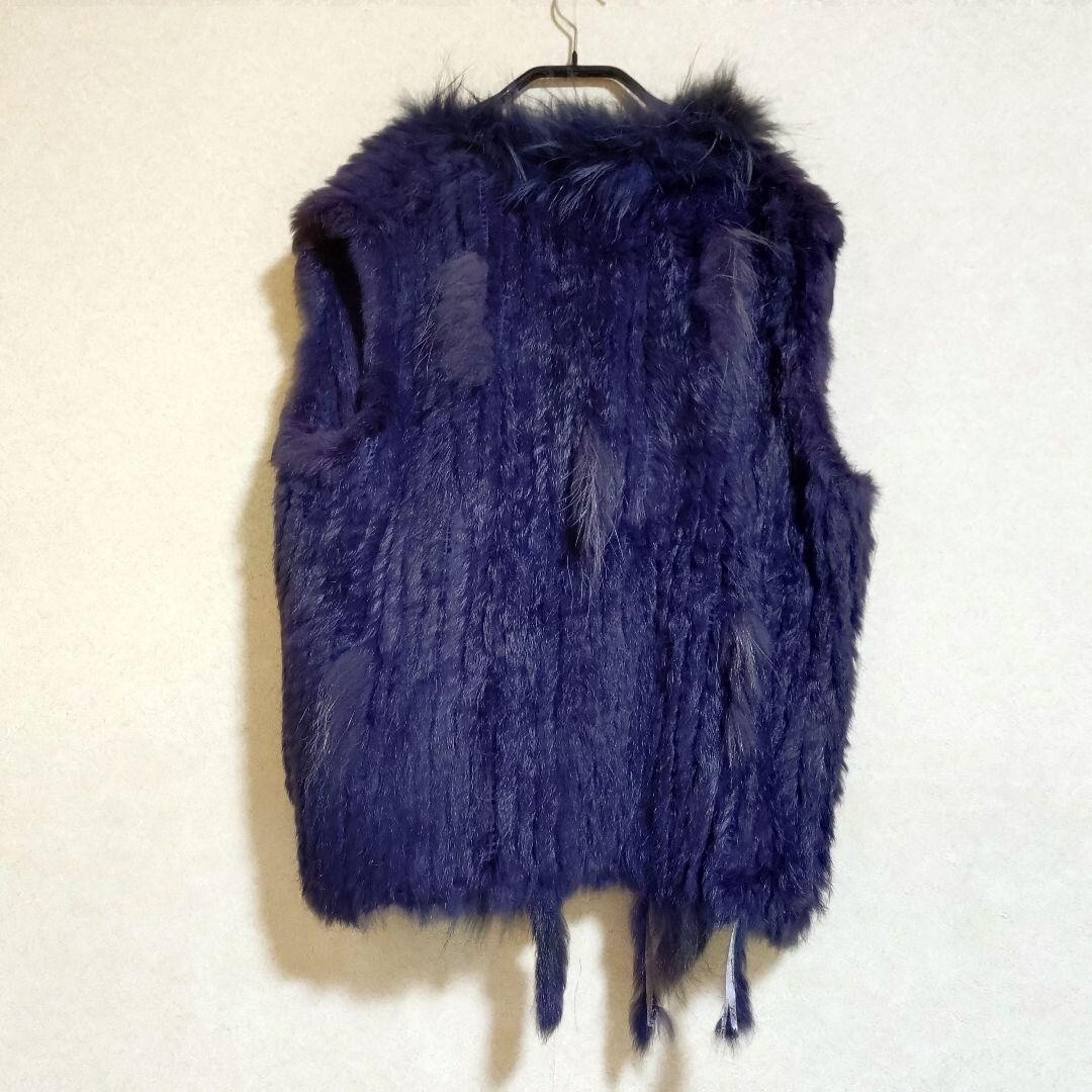 レディース リアルラビットファー×フォックスファー ベスト 毛皮結婚式ドレス_画像2