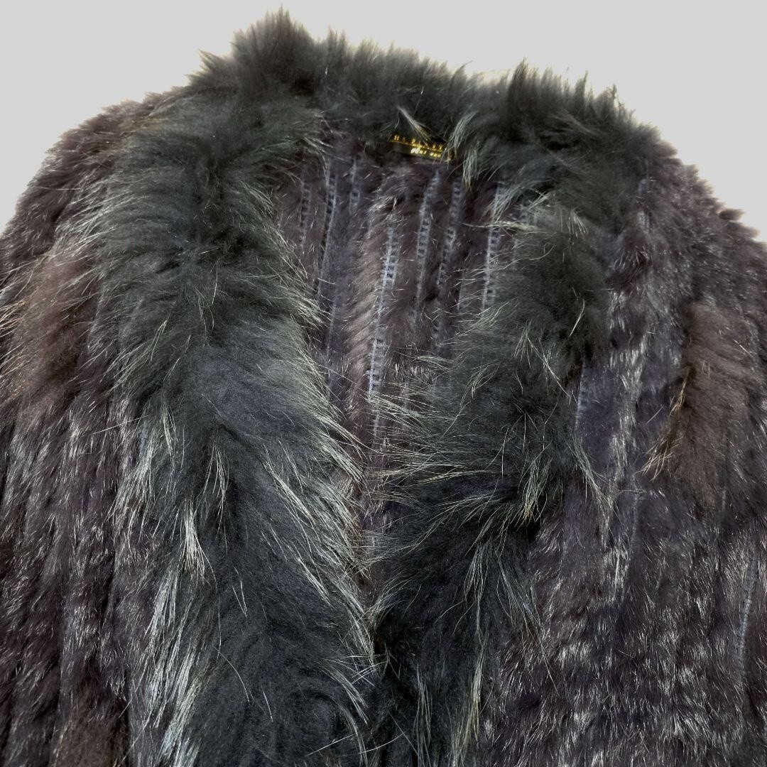 レディース リアルラビットファー×フォックスファー ベスト 毛皮結婚式ドレス_画像3