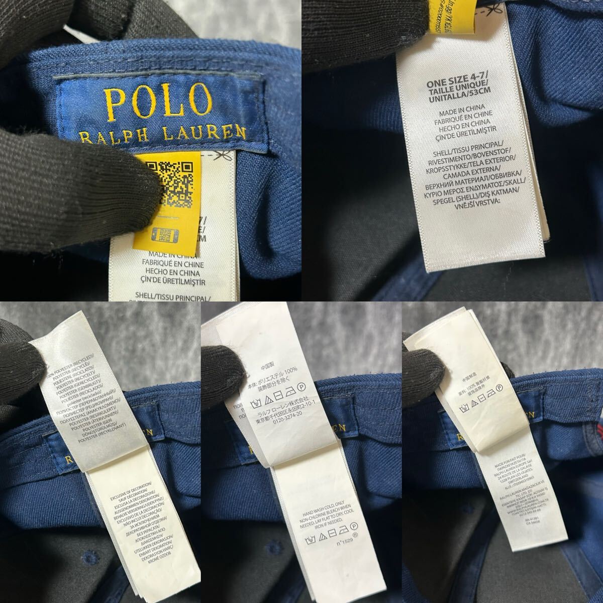POLO RALPH LAUREN ポロ ラルフローレン　 キャップ　 帽子　ネイビー　キッズ　＊U_画像8