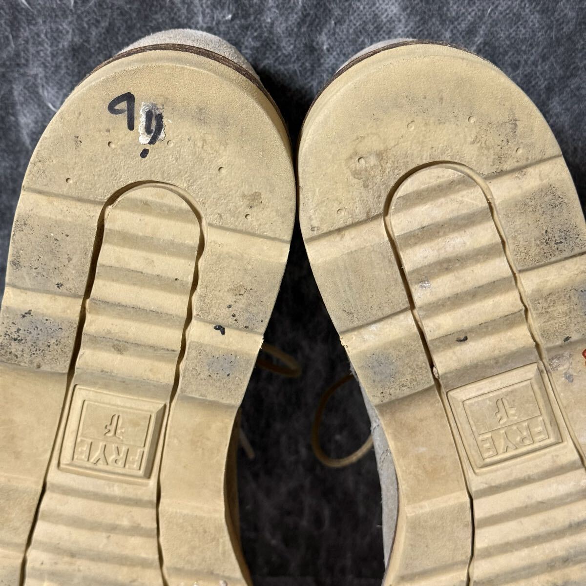 FRYE フライ ウイングチップ カジュアルシューズ ビジネスシューズ スエード レースアップシューズ グレージュ 8 1/2 D 26.5cm相当 ＊EJ_画像7