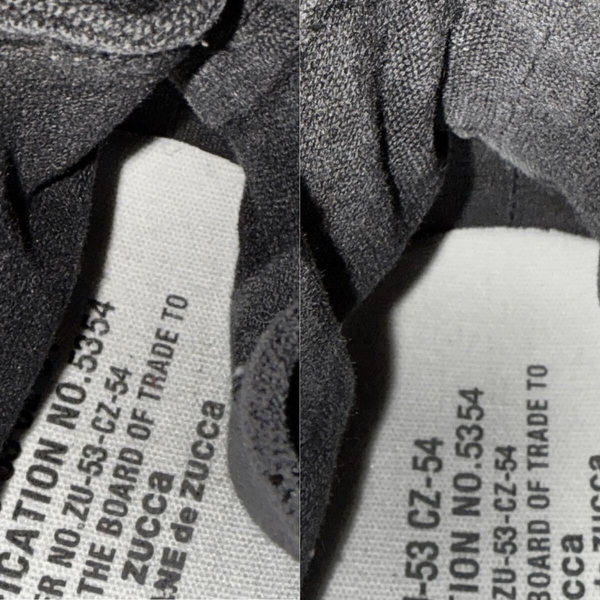 zucca ズッカ ハイカットスニーカー ベルトスニーカー キャンバススニーカー カジュアルスニーカー ブラック S 26.0cm相当 ＊EW_画像3