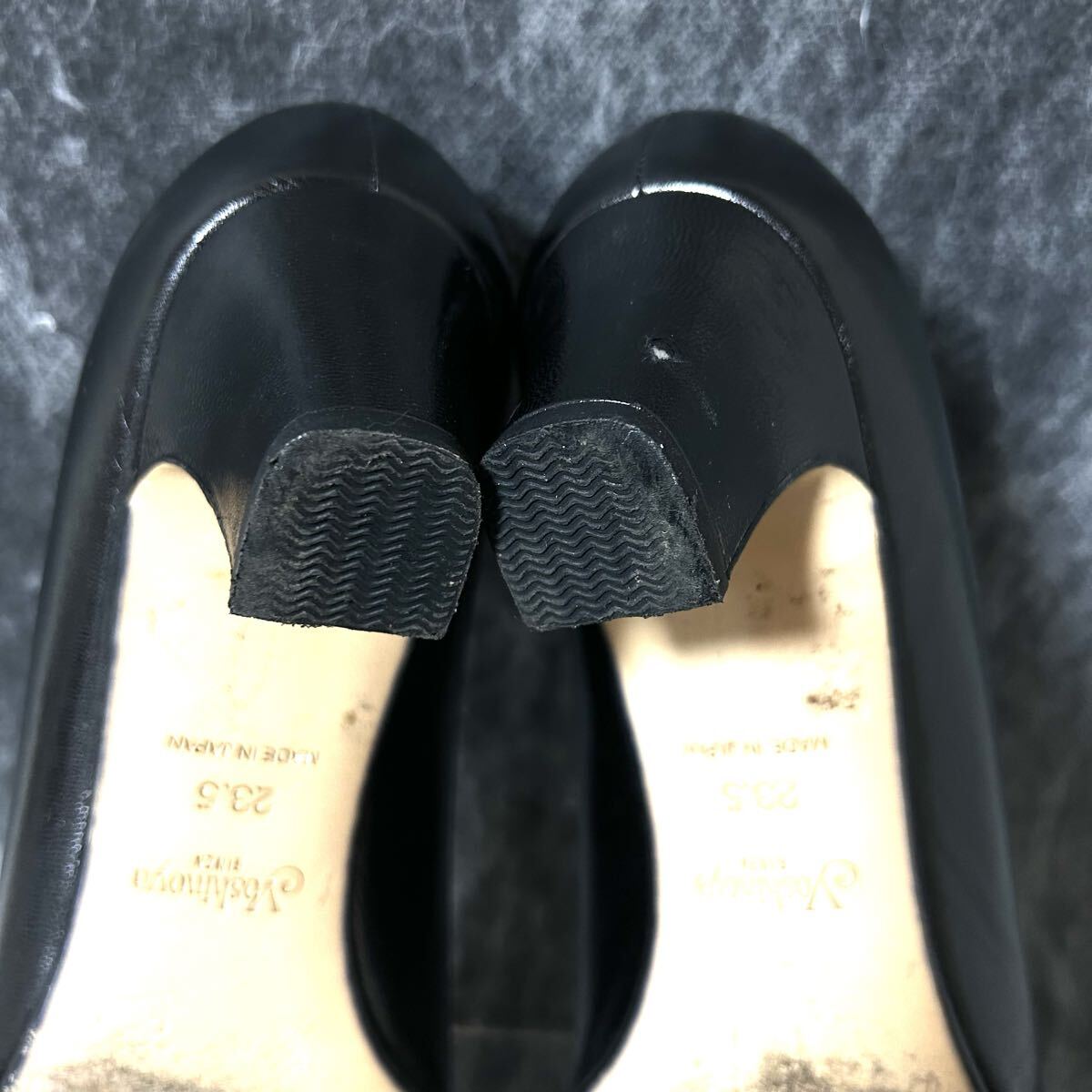 GINZA YOSHINOYA 銀座ヨシノヤ　ヒールパンプス パンプス　レザー　23.5cm ブラック　＊FC_画像6