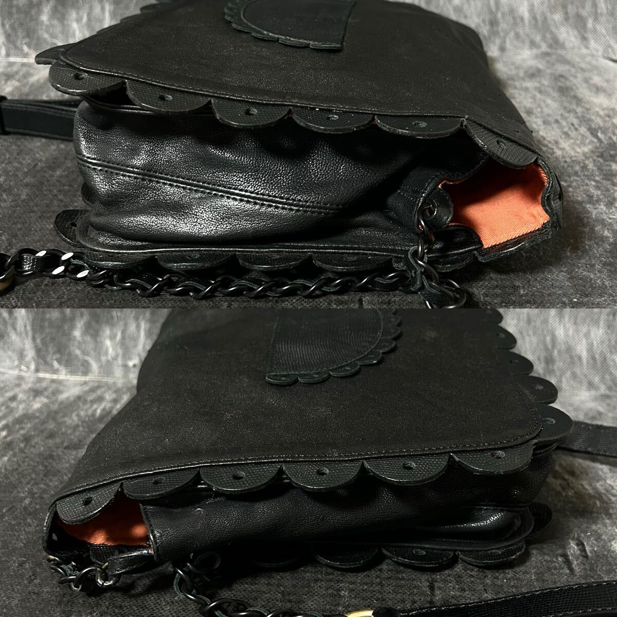 SEE BY CHLOE シーバイクロエ　ショルダーバッグ レザー　チェーン型　ブラック　＊EX_画像5