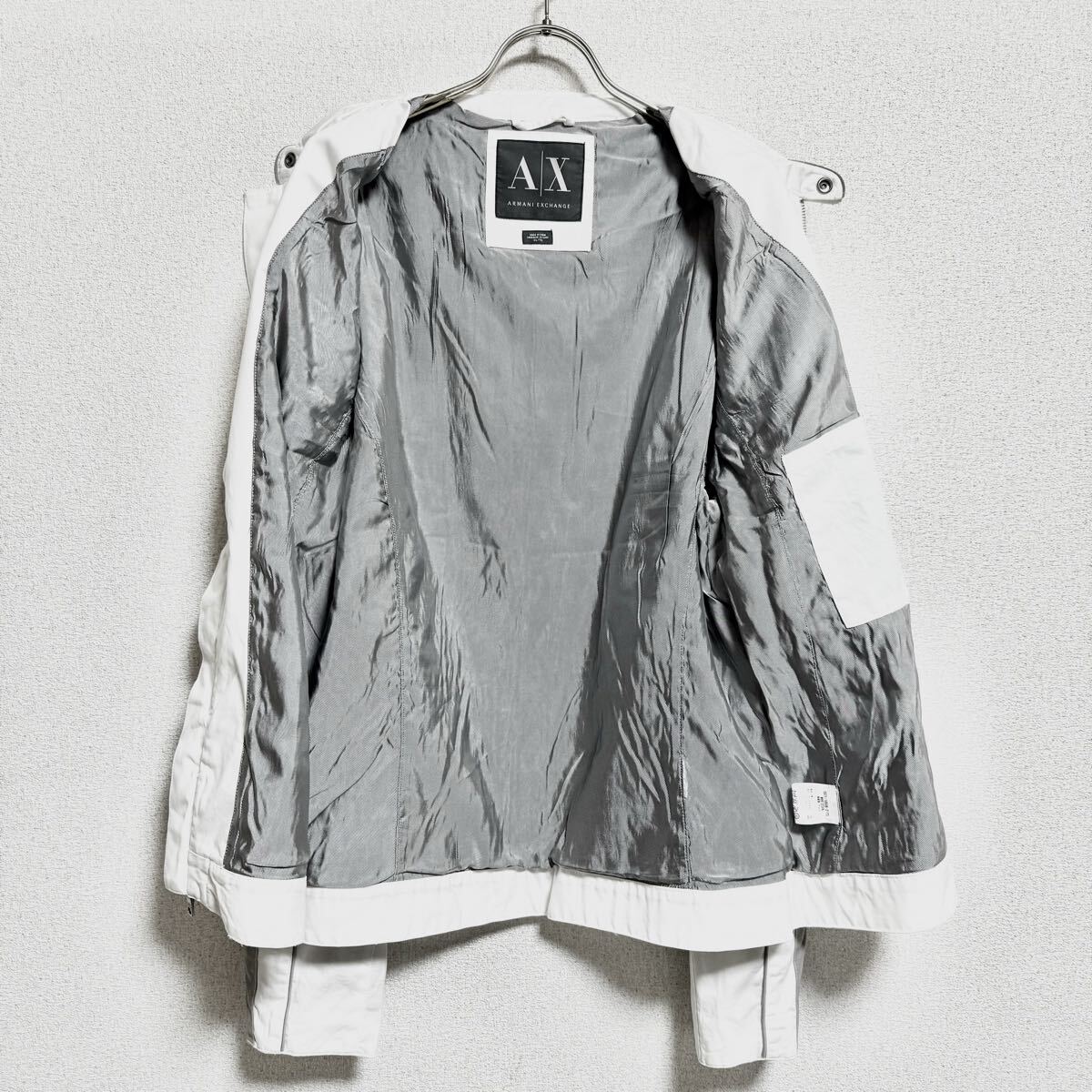 ARMANI EXCHANGE アルマーニエクスチェンジ トラックジャケット コットンジャケット ホワイト メンズ サイズ XL ＊DF_画像4