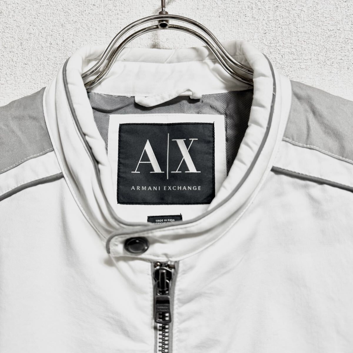 ARMANI EXCHANGE アルマーニエクスチェンジ トラックジャケット コットンジャケット ホワイト メンズ サイズ XL ＊DF_画像5