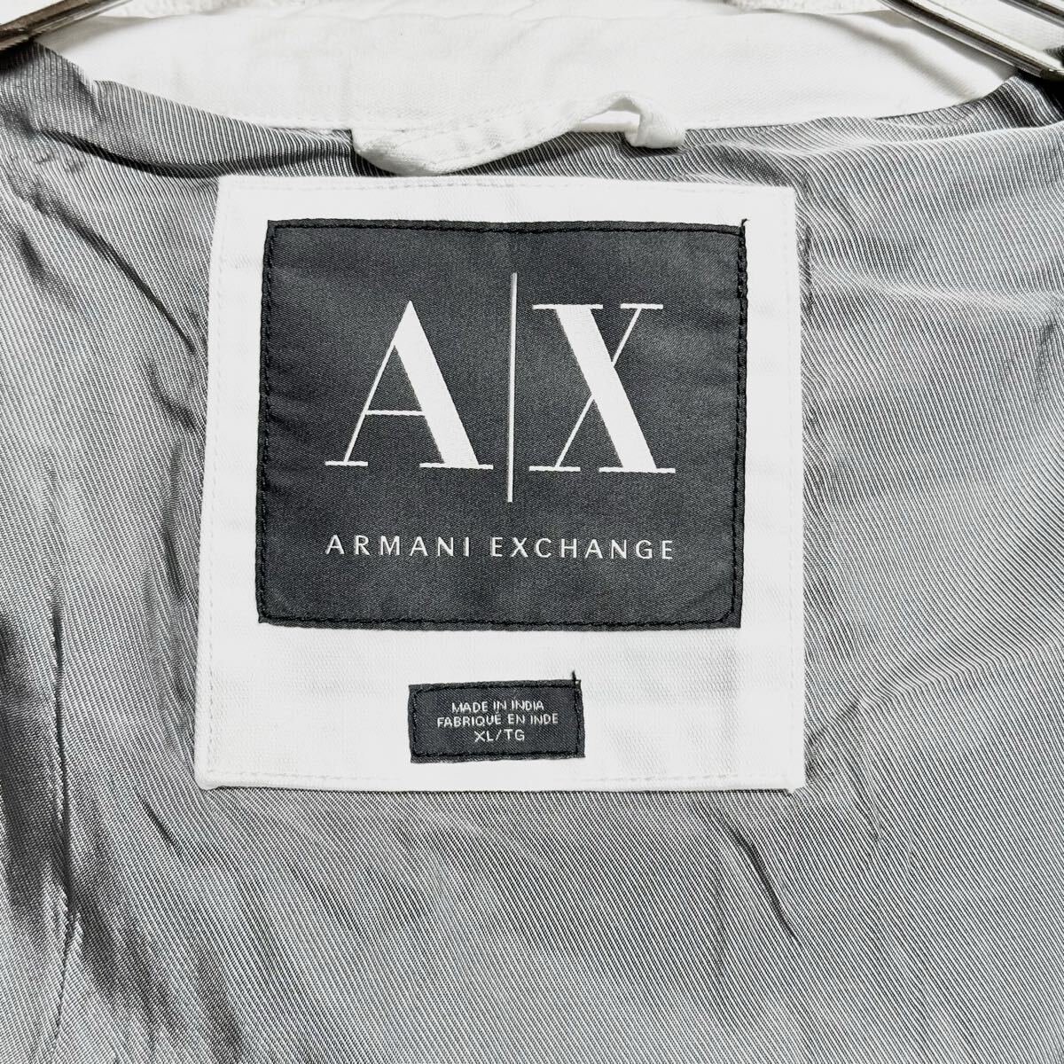 ARMANI EXCHANGE アルマーニエクスチェンジ トラックジャケット コットンジャケット ホワイト メンズ サイズ XL ＊DF_画像9
