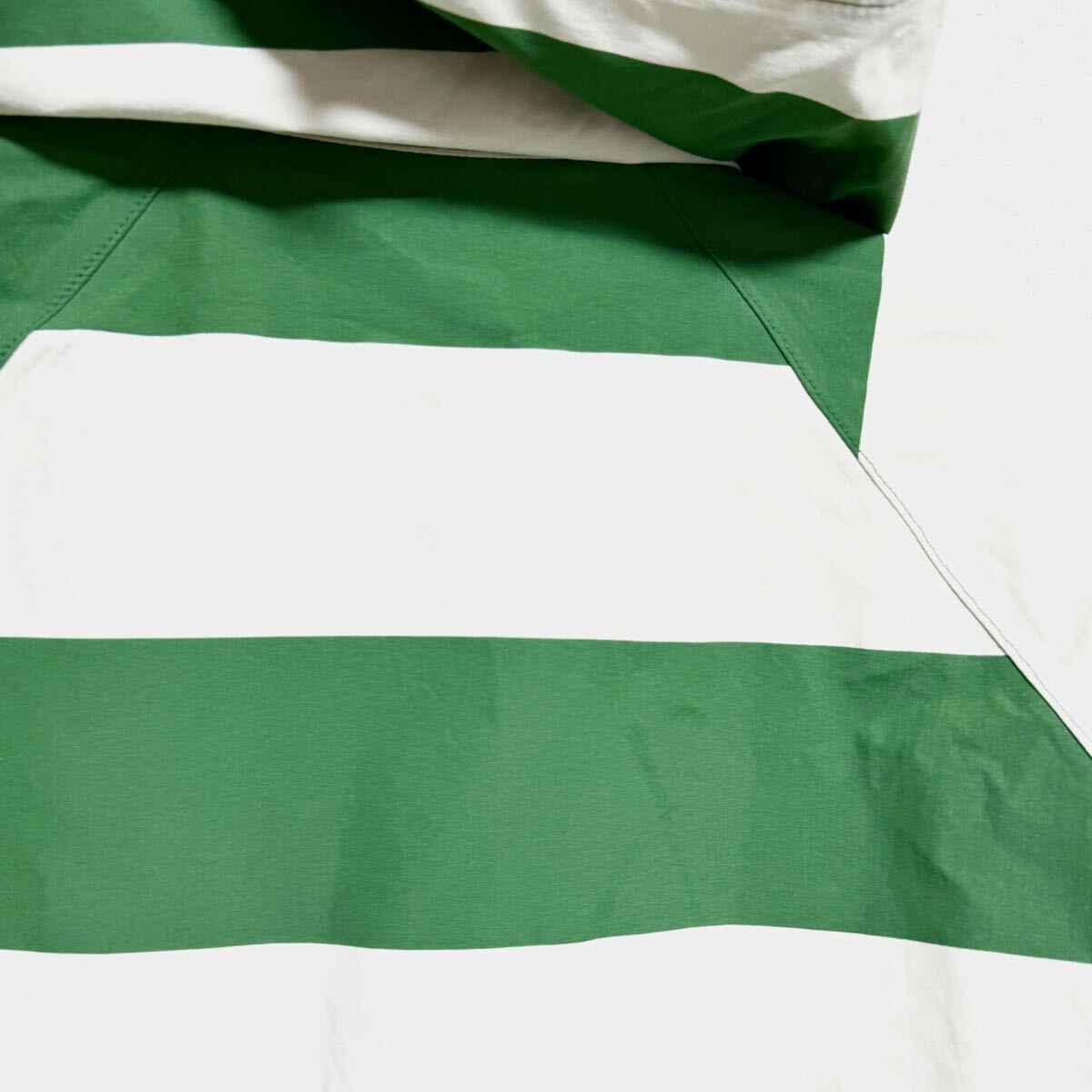 HELLY HANSEN ヘリーハンセン マウンテンパーカー ナイロンパーカー ジャケット ボーダー グリーン系 メンズ サイズ M相当 ＊DF_画像6