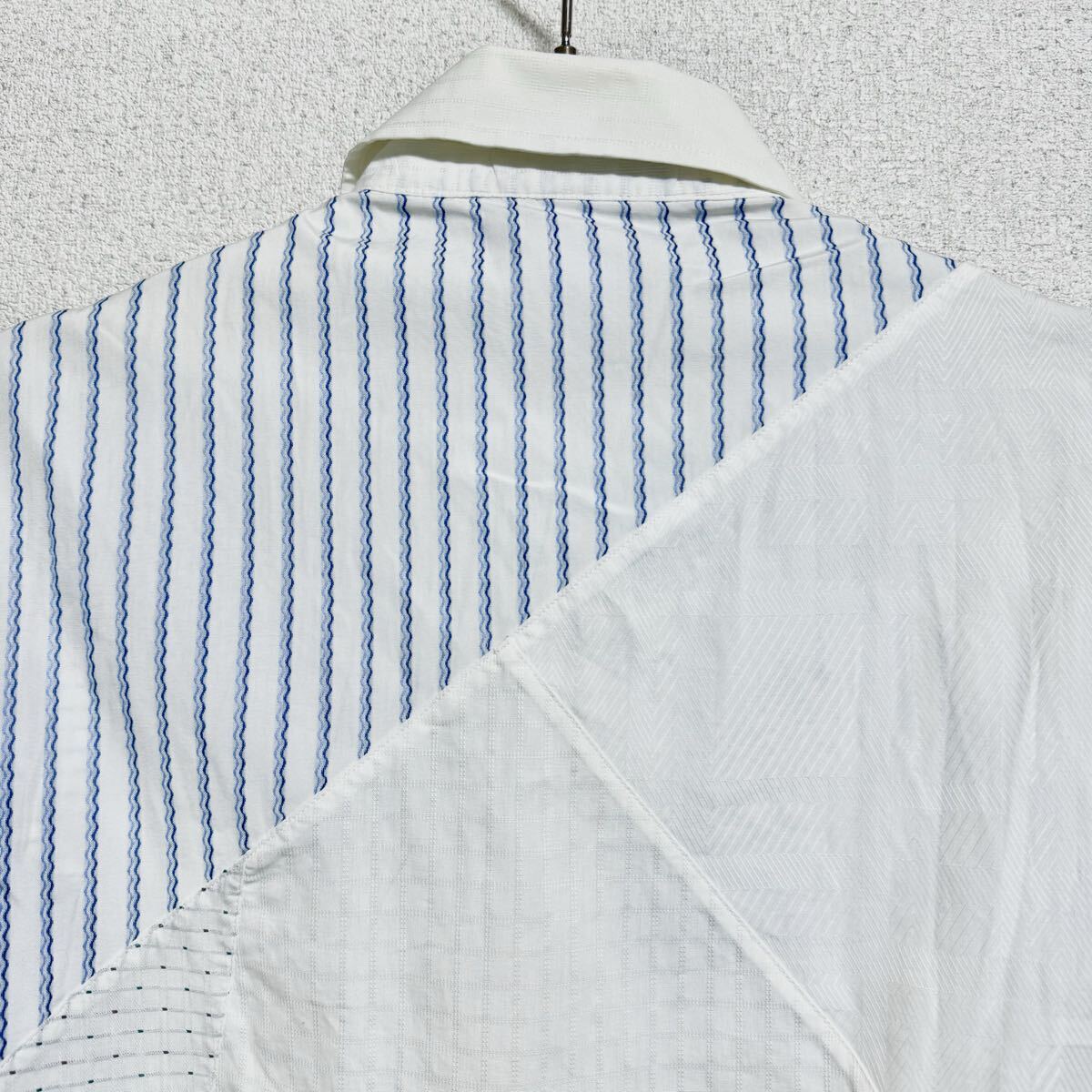  Италия производства VERSACE Versace рубашка с длинным рукавом cut and sewn дизайн рубашка k Lazy образец оттенок белого мужской размер L соответствует *DD