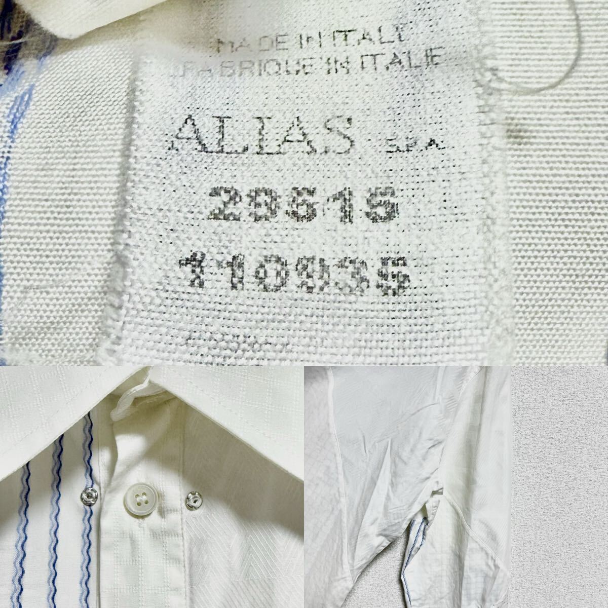  Италия производства VERSACE Versace рубашка с длинным рукавом cut and sewn дизайн рубашка k Lazy образец оттенок белого мужской размер L соответствует *DD