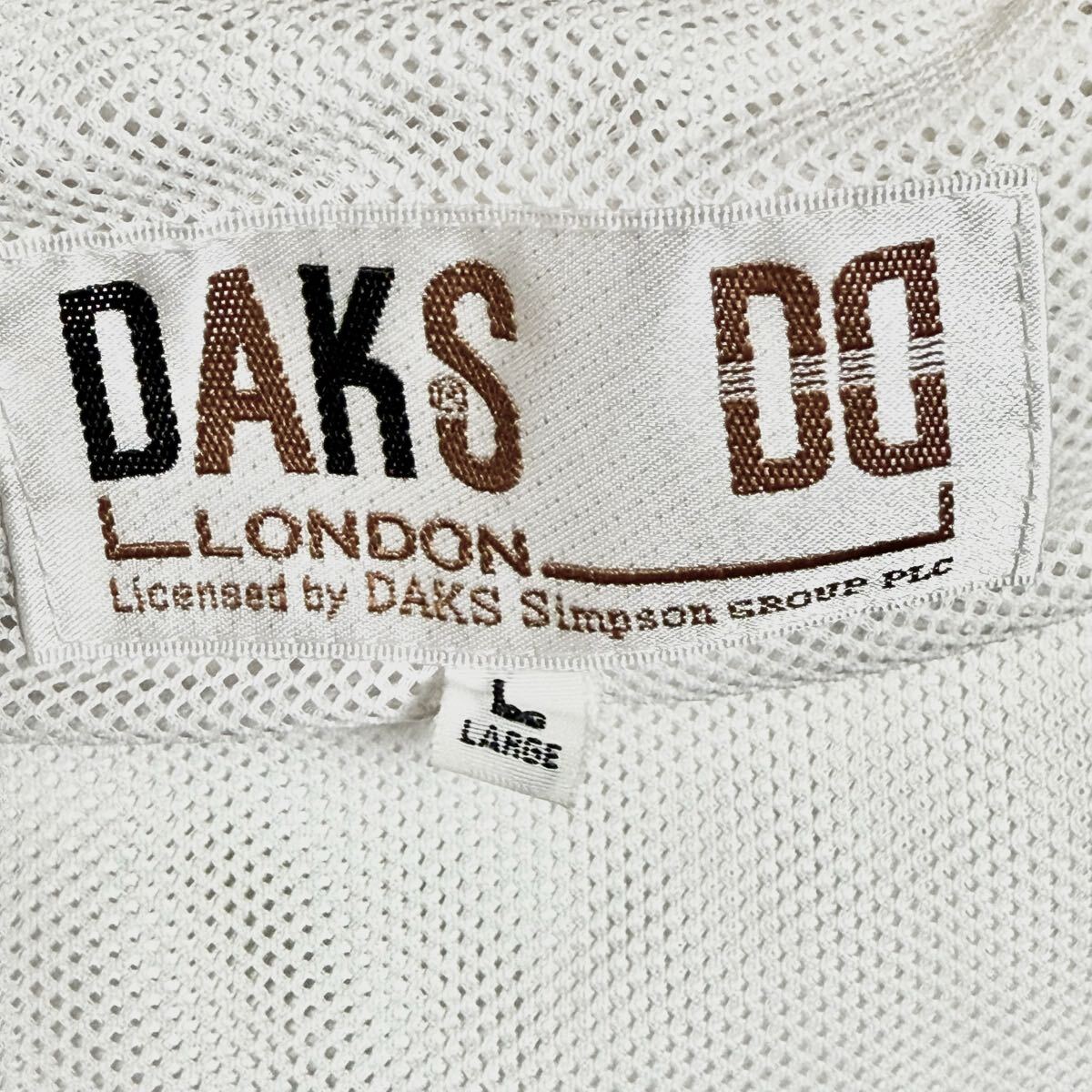 DAKS GOLF ダックスゴルフ ウインドブレーカー スポーツジャケット ゴルフウェア ジップアップ ホワイト メンズ サイズ L ＊DH_画像9