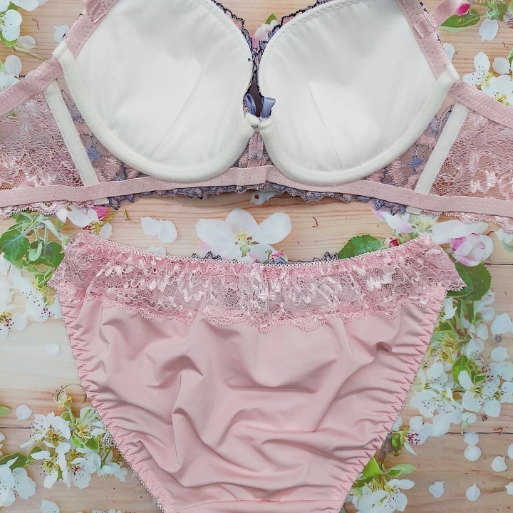 Zf8529◆新品 ブラショーツセット【F85/LL】下着 ランジェリー 脇高 美谷間 美胸 2色ローズ ピンク_画像3