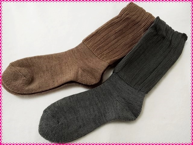 【送料無料】22-24cm * 新品　暖かソックス　２色組♪_画像1