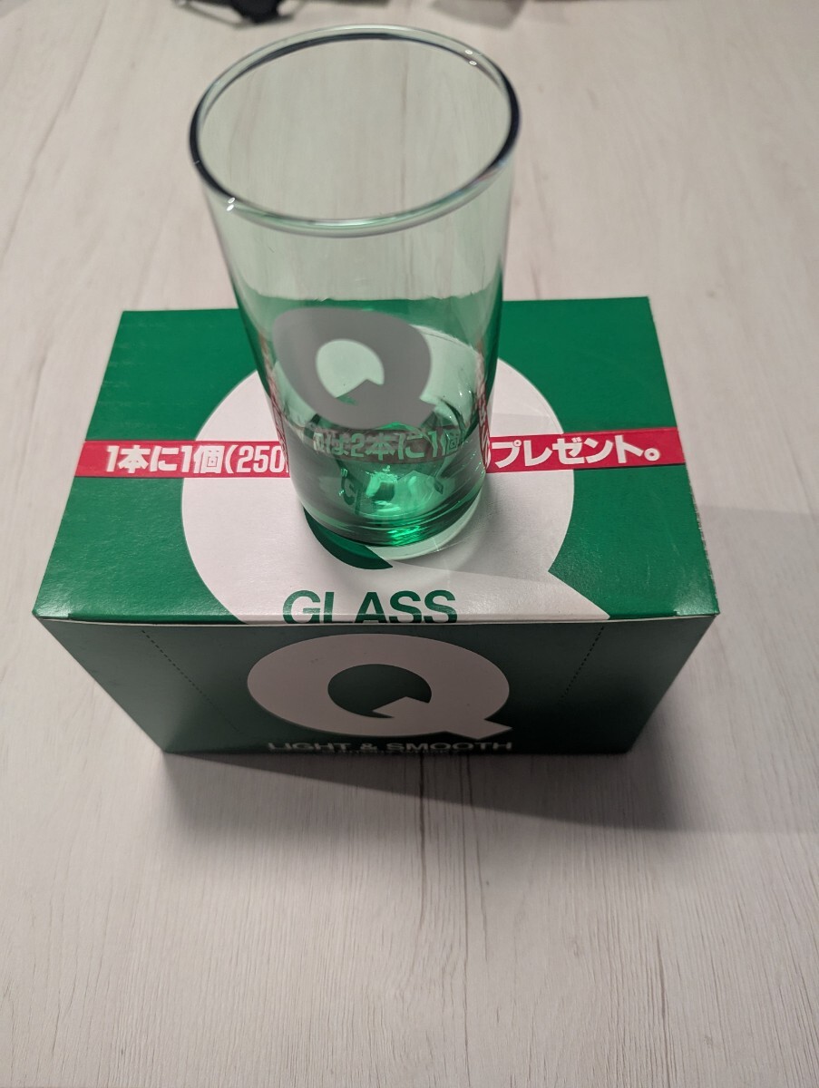 【1円スタート】サントリー Q グラス 6個セット 非売品 ノベルティ 緑 コップ 箱付き SUNTORY Q LIGHT & SMOOTH_画像1