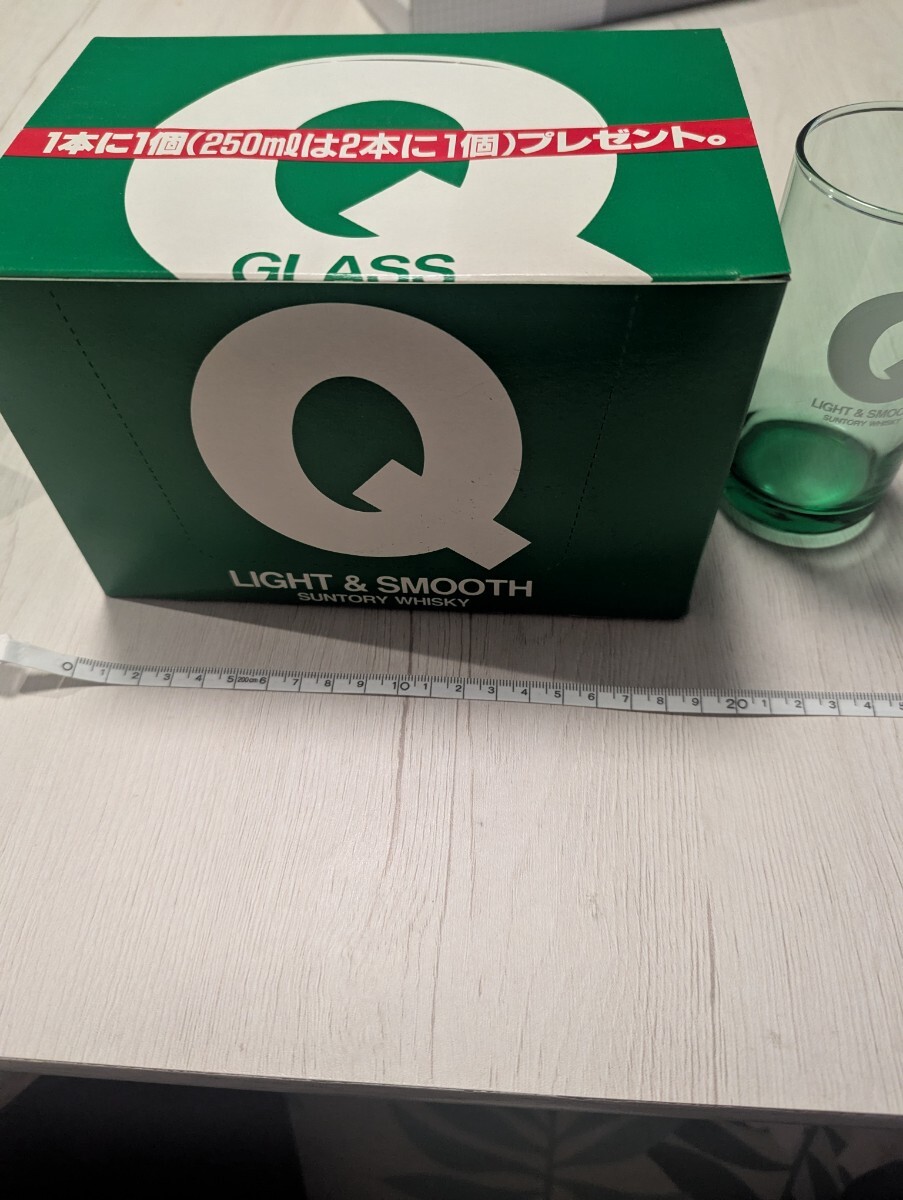 【1円スタート】サントリー Q グラス 6個セット 非売品 ノベルティ 緑 コップ 箱付き SUNTORY Q LIGHT & SMOOTH_画像10