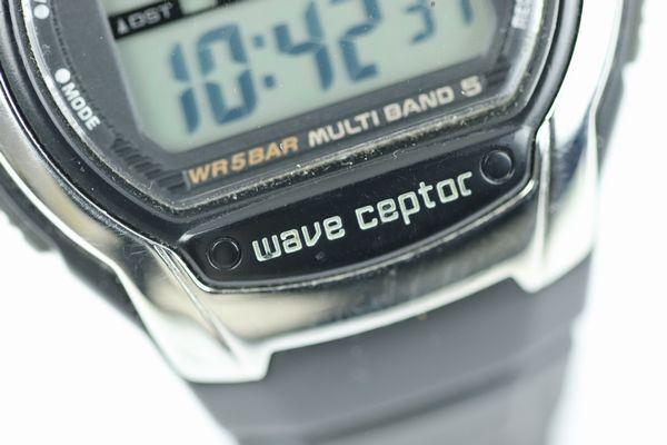 ★1円スタート 売り切り★稼働品★CASIO/カシオ★ウェーブセプター ワールドタイム★メンズ 電波時計★ブラック/黒★WV-M60★ABランク★_画像3