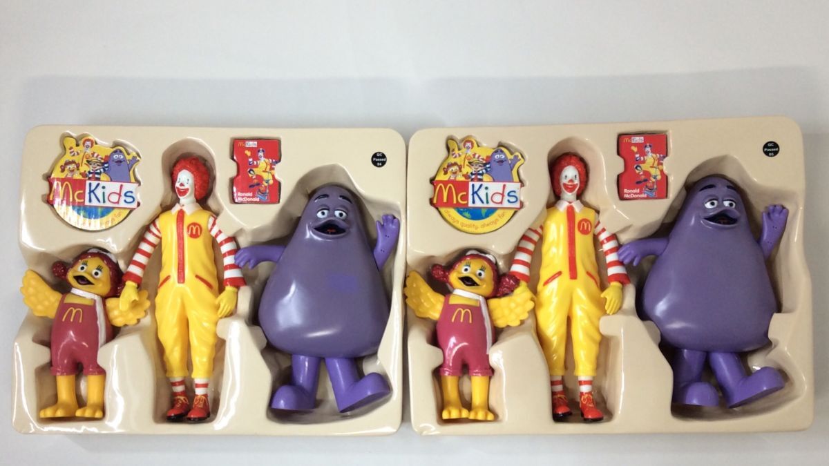【中古品】McDONALD'S マクドナルド Mc Kids マックキッズ 3 Pack Figure Set ドナルド バーディー グリマス フィギュアセット 【2セット】_画像2