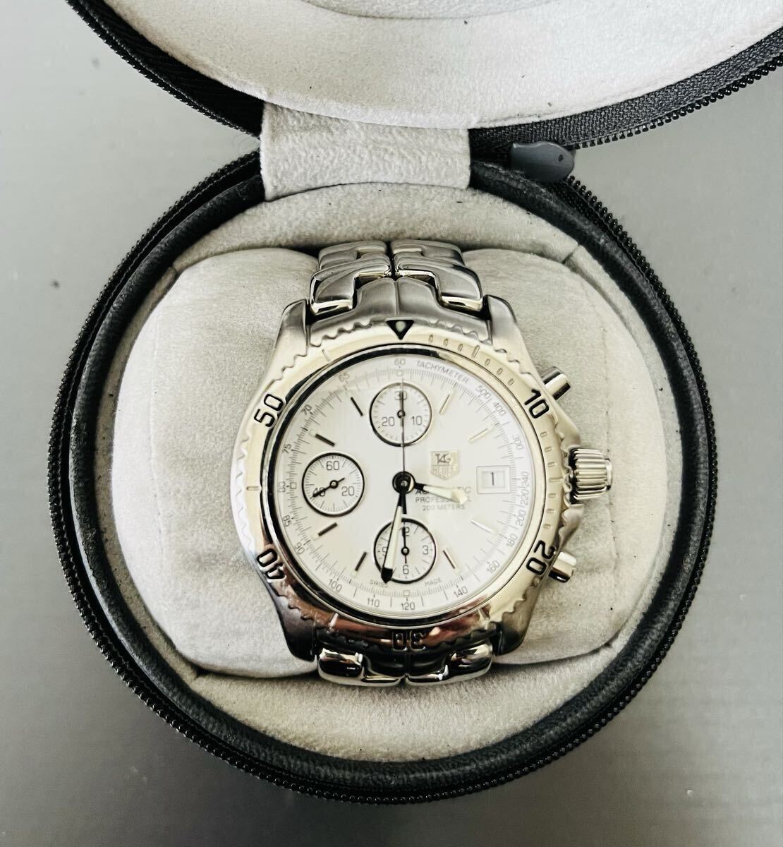 タグホイヤー　LINK CT2112 シルバー 稼働品 腕時計 クロノグラフ メンズ腕時計_画像1