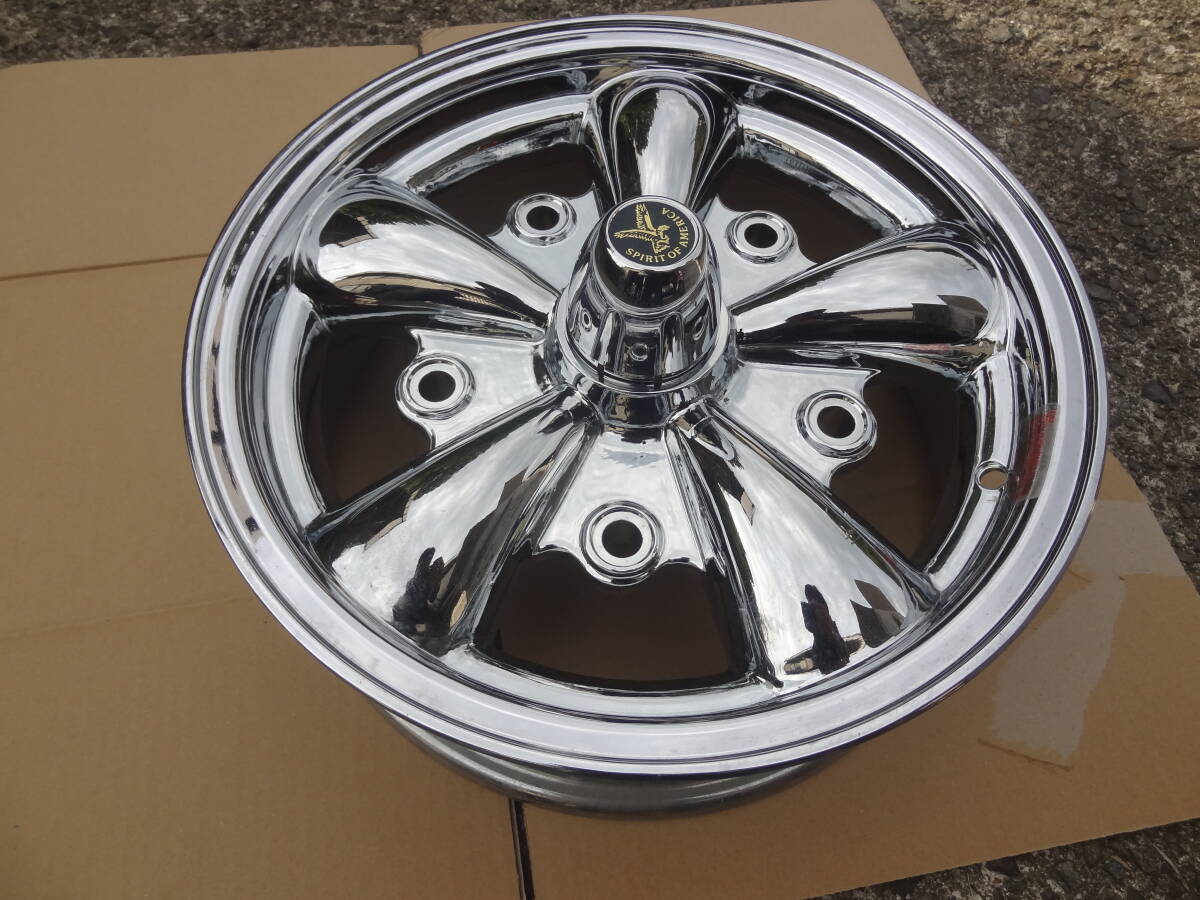 воздушное охлаждение VW EMPI стиль 5 спица хромированный колесо 4 шт. комплект новый товар в коробке воздушное охлаждение VW EMPI стиль 5 спица хромированный колесо 4 шт. комплект новый товар в коробке