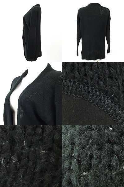 エイチ & エム H&M 黒 ロング ニット カーディガン 38_画像2