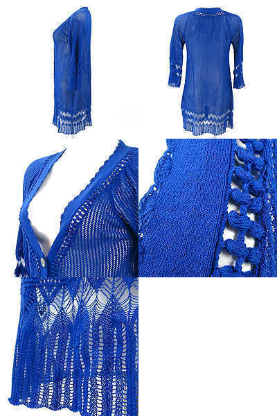  Free's Shop FREE'S SHOP синий ... плетеный кардиган M