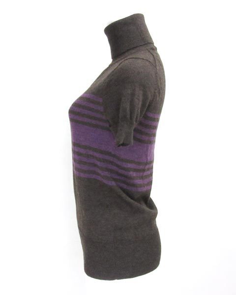 ギャップ GAP コゲ茶 半袖 タートル ニット M_画像2