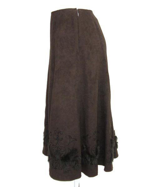  Fragile FRAGILE подпалина чай поддельный замша юбка 36