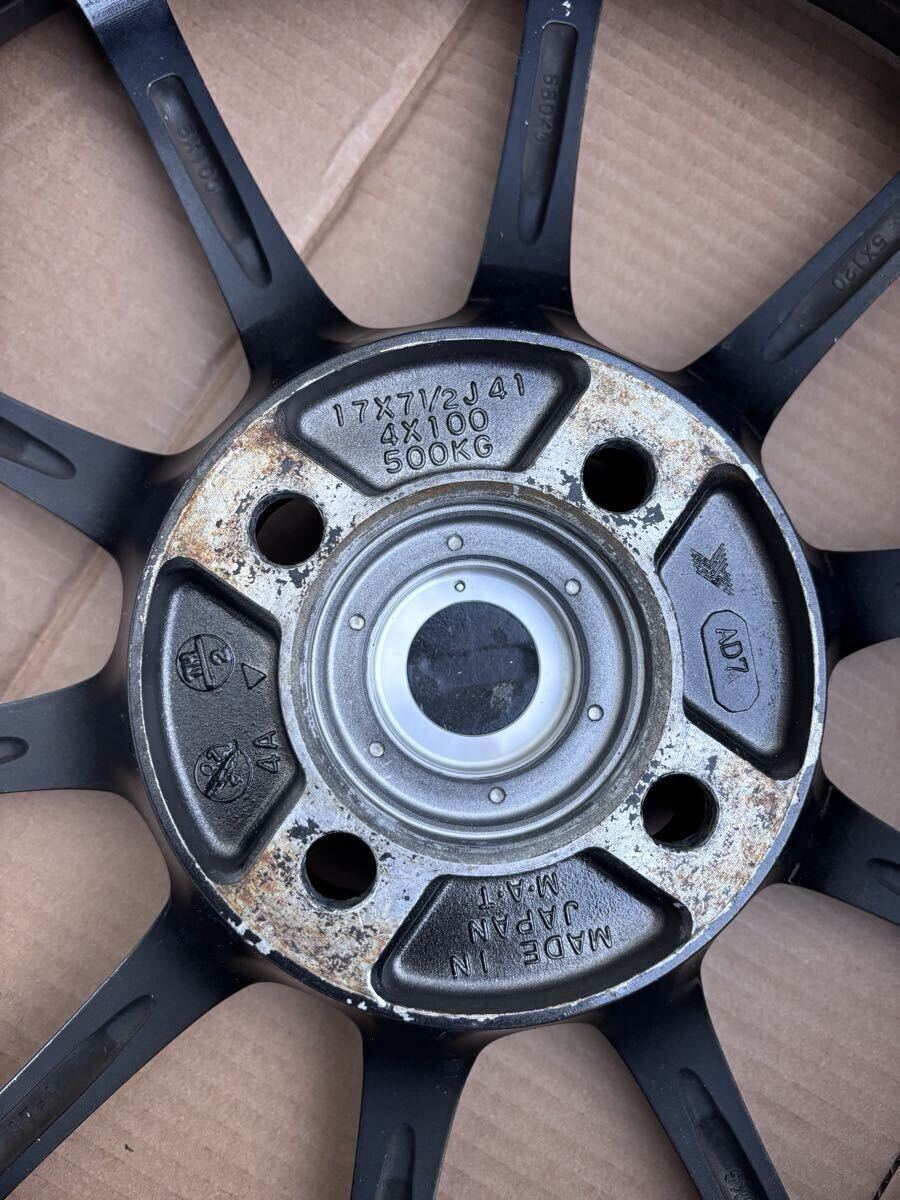 YOKOHAMA ADVAN KREUTZER Xi クロイッアーXi 17x7.5J PCD100 4H IN41 4本 ヨコハマ アドバン AD7 17インチ ホイール 4本セット _画像9