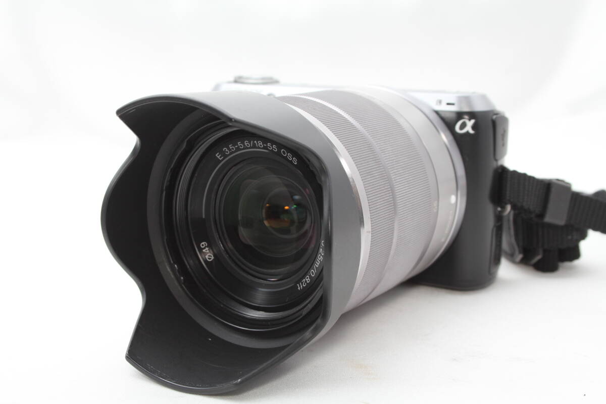 *[ рабочее состояние подтверждено 0 начинающий . рекомендация ] SONY NEX-C3 ( черный ) * E18-55mm F3.5-5.6 OSS * аккумулятор 2 шт линзы капот с коробкой 