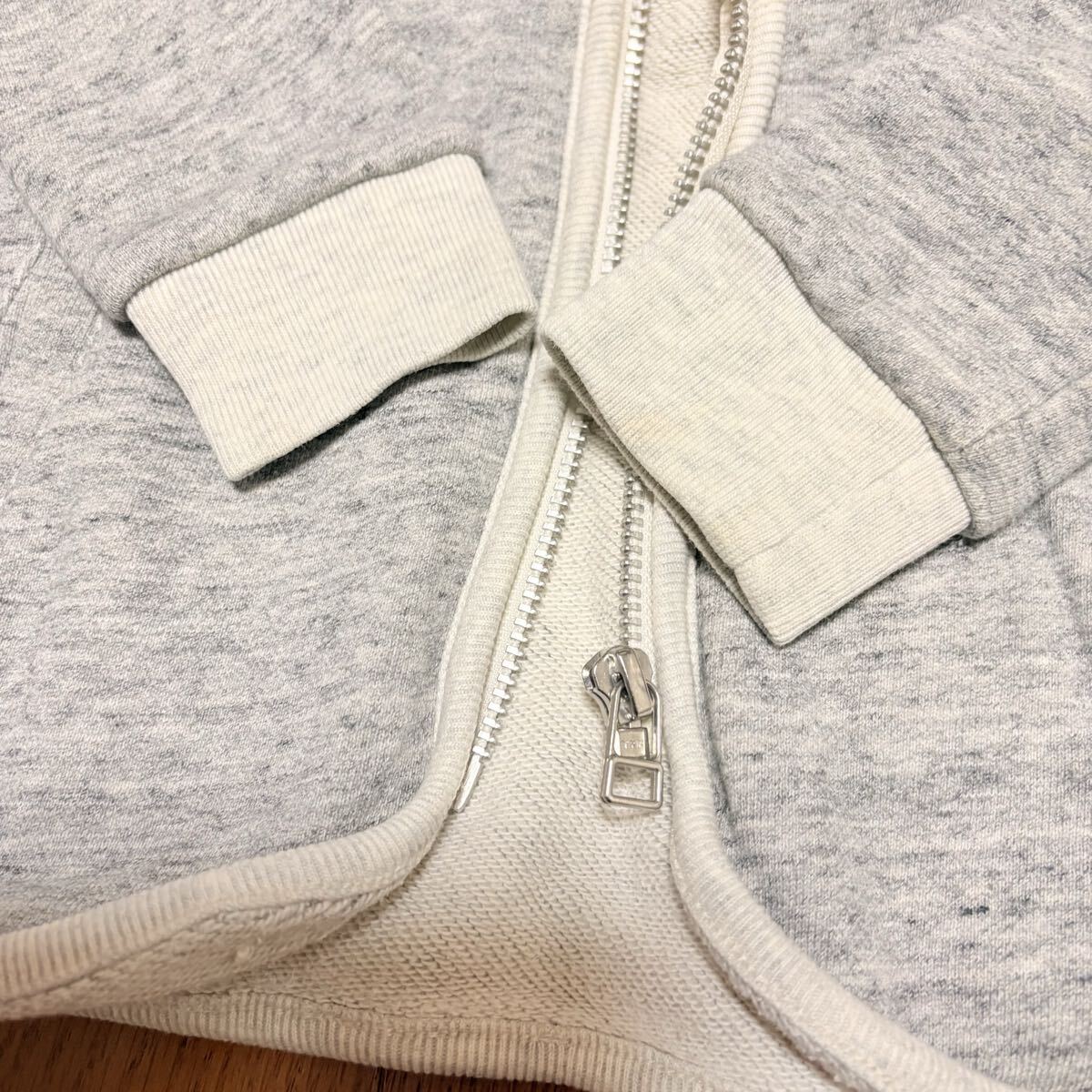 パーカー カーディガン 子供服 キッズ 115 グレー ネイビー アウター スウェット素材 ARCH&LINE ジップアップ_画像3